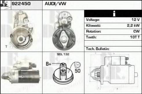 EDR 922450 - Starteris autospares.lv