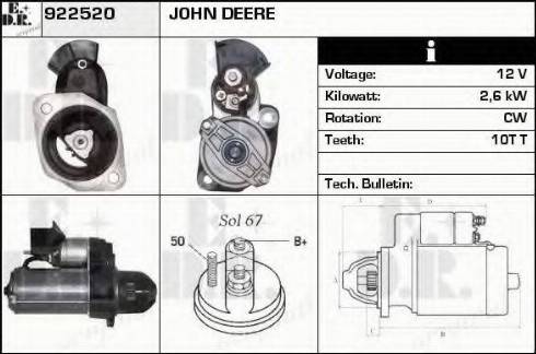 EDR 922520 - Starter www.autospares.lv