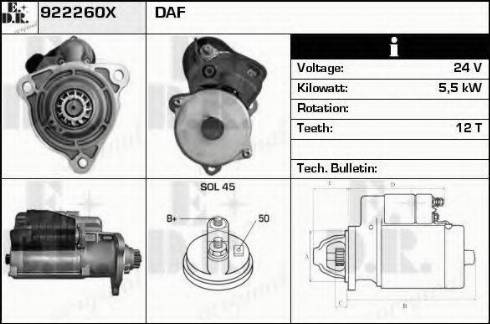 EDR 922260X - Starteris autospares.lv