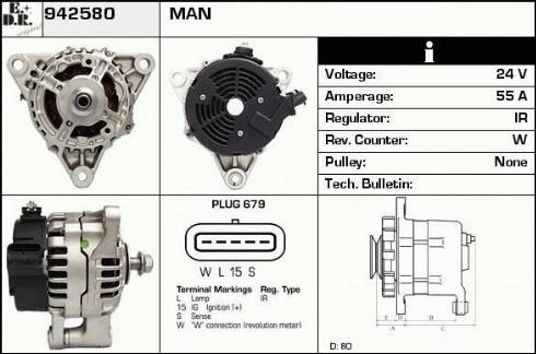 EDR 19092301 - Ģenerators www.autospares.lv