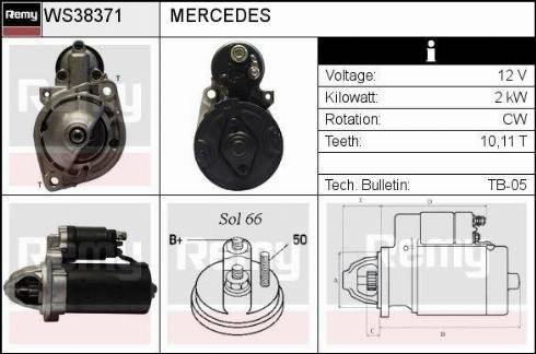 EDR WS38371 - Стартер www.autospares.lv