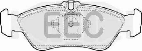 EEC BRP0929 - Brake Pad Set, disc brake www.autospares.lv