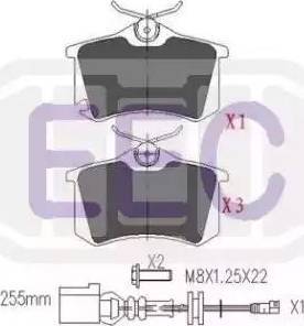 EEC BRP1419 - Bremžu uzliku kompl., Disku bremzes www.autospares.lv