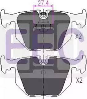 EEC BRP1431 - Bremžu uzliku kompl., Disku bremzes www.autospares.lv