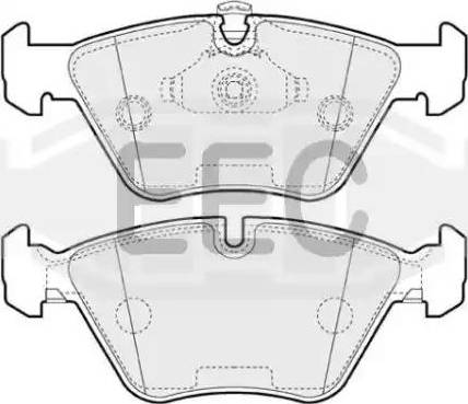 EEC BRP1065 - Тормозные колодки, дисковые, комплект www.autospares.lv