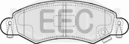 EEC BRP1165 - Brake Pad Set, disc brake www.autospares.lv