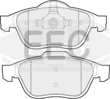 EEC BRP1186 - Тормозные колодки, дисковые, комплект www.autospares.lv