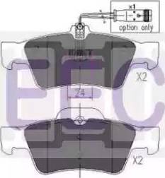 EEC BRP1322 - Bremžu uzliku kompl., Disku bremzes autospares.lv