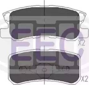 EEC BRP1242 - Brake Pad Set, disc brake www.autospares.lv