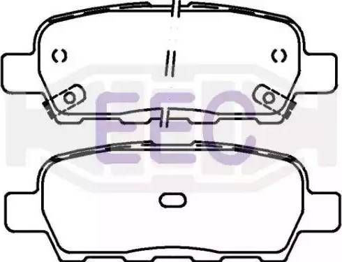 EEC BRP1264 - Brake Pad Set, disc brake www.autospares.lv