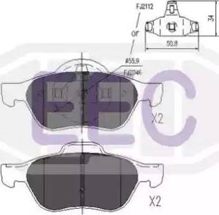 EEC BRP1714 - Bremžu uzliku kompl., Disku bremzes www.autospares.lv