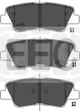 EEC BRP3001 - Тормозные колодки, дисковые, комплект www.autospares.lv