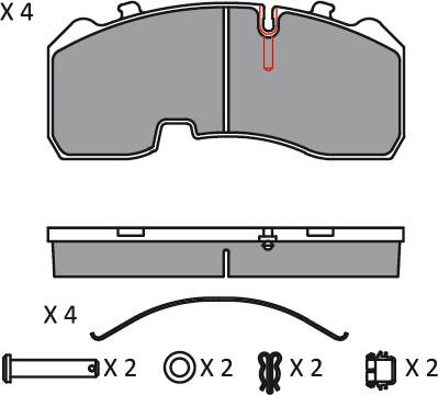 Eker 422007290 - Brake Pad Set, disc brake www.autospares.lv