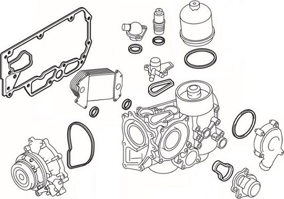 Elring 840.740 - Gasket Set, oil cooler www.autospares.lv