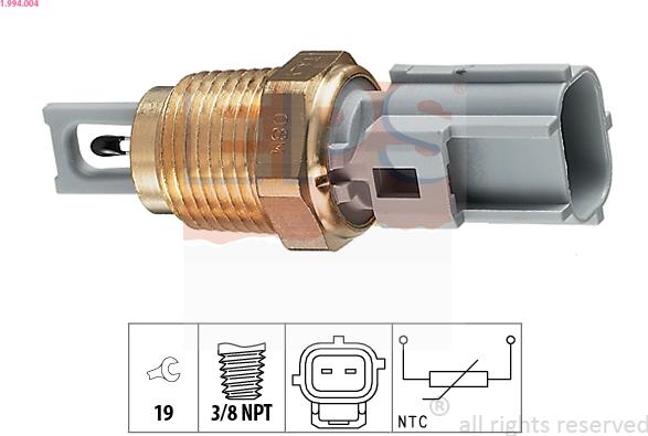 EPS 1.994.004 - Sensor, intake air temperature www.autospares.lv