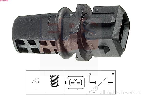 EPS 1.994.008 - Devējs, Ieplūstošā gaisa temperatūra www.autospares.lv