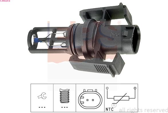 EPS 1.994.014 - Sensor, intake air temperature www.autospares.lv