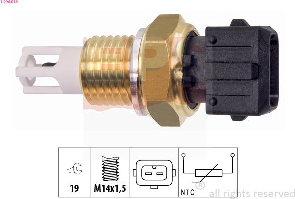 EPS 1.994.016 - Devējs, Ieplūstošā gaisa temperatūra www.autospares.lv