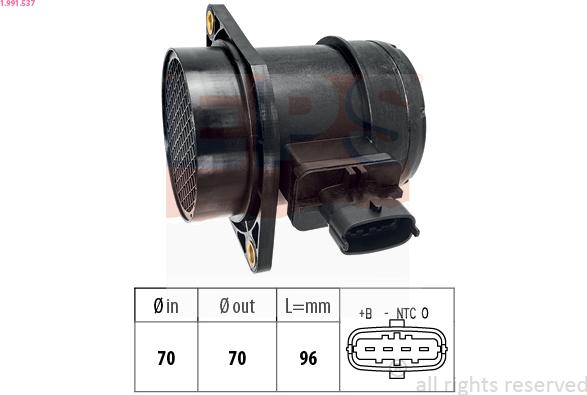 EPS 1.991.537 - Gaisa masas mērītājs www.autospares.lv