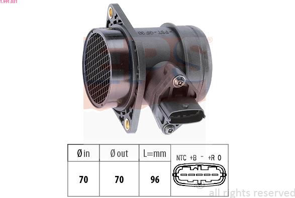 EPS 1.991.031 - Gaisa masas mērītājs www.autospares.lv