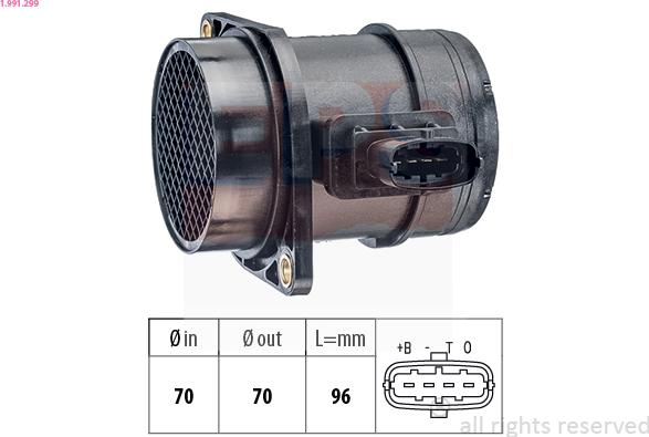 EPS 1.991.299 - Gaisa masas mērītājs www.autospares.lv