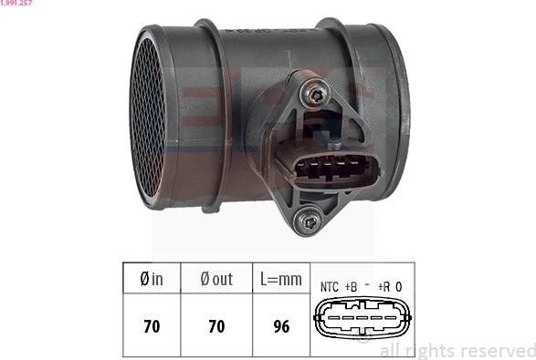 EPS 1.991.257 - Gaisa masas mērītājs www.autospares.lv