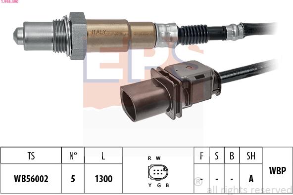 EPS 1.998.490 - Lambda zonde www.autospares.lv