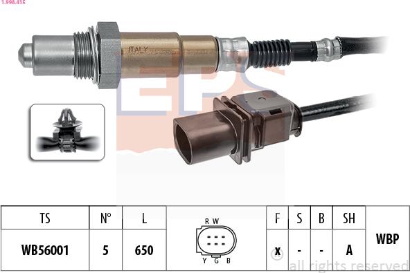 EPS 1.998.415 - Lambda zonde www.autospares.lv