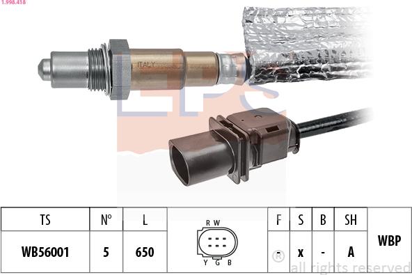 EPS 1.998.418 - Lambda zonde autospares.lv