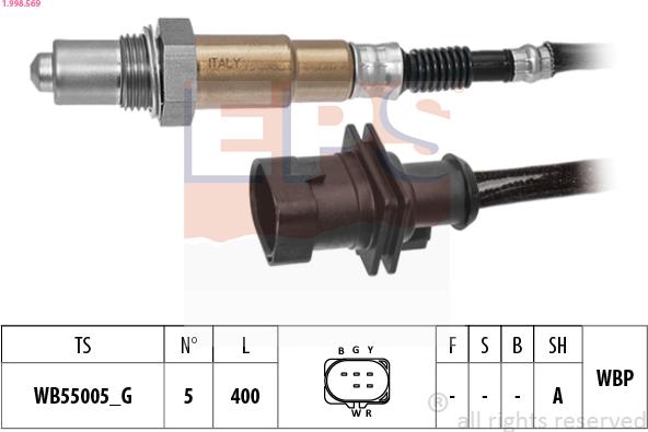 EPS 1.998.569 - Lambda zonde www.autospares.lv