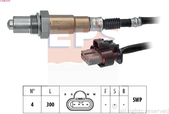 EPS 1.998.510 - Lambda zonde www.autospares.lv