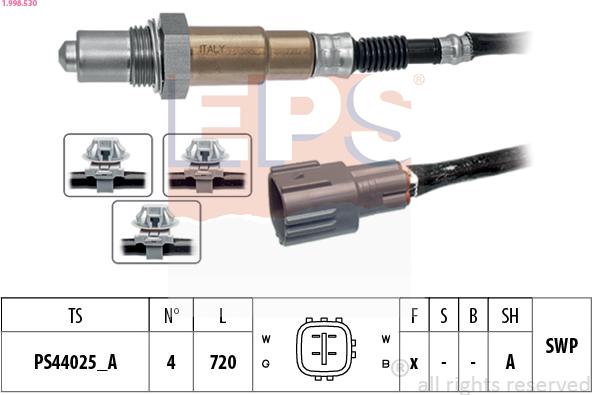 EPS 1.998.530 - Lambda zonde www.autospares.lv