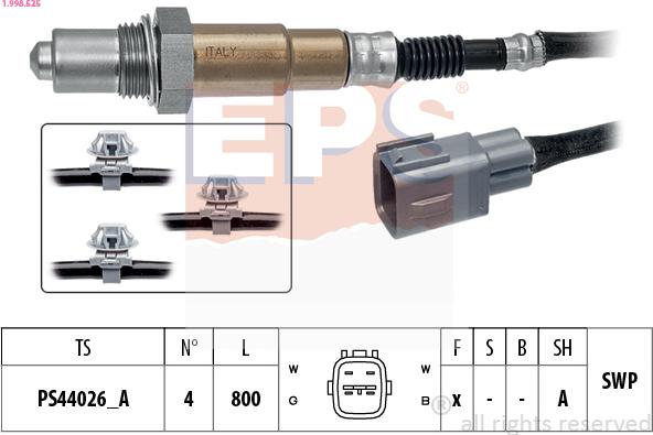 EPS 1.998.525 - Lambda zonde autospares.lv