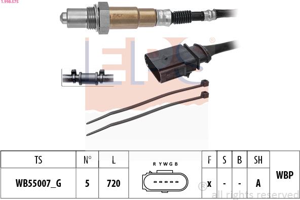 EPS 1.998.575 - Lambda zonde www.autospares.lv