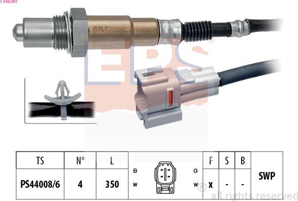 EPS 1.998.091 - Lambda zonde autospares.lv