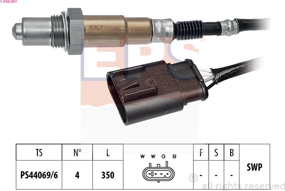 EPS 1.998.097 - Lambda zonde autospares.lv