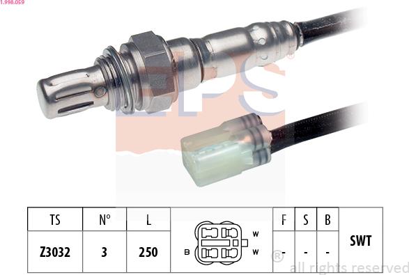 EPS 1.998.059 - Lambda zonde www.autospares.lv