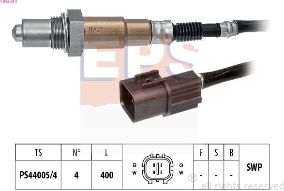 EPS 1.998.014 - Lambda zonde www.autospares.lv