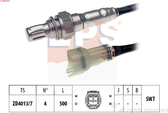 EPS 1.998.037 - Lambda zonde www.autospares.lv