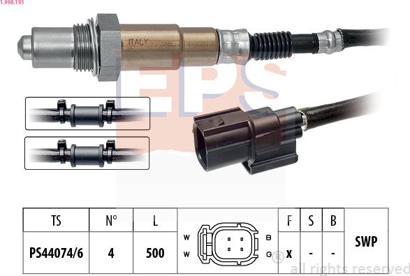 EPS 1.998.191 - Lambda zonde www.autospares.lv