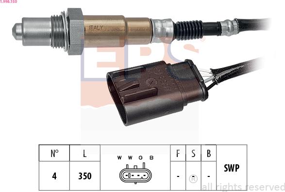 EPS 1.998.150 - Lambda zonde www.autospares.lv