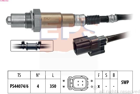 EPS 1.998.152 - Lambda zonde www.autospares.lv