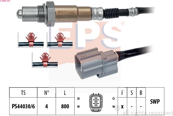 EPS 1.998.161 - Лямбда-зонд, датчик кислорода www.autospares.lv