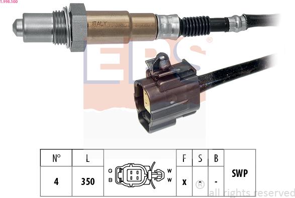 EPS 1.998.100 - Lambda zonde autospares.lv