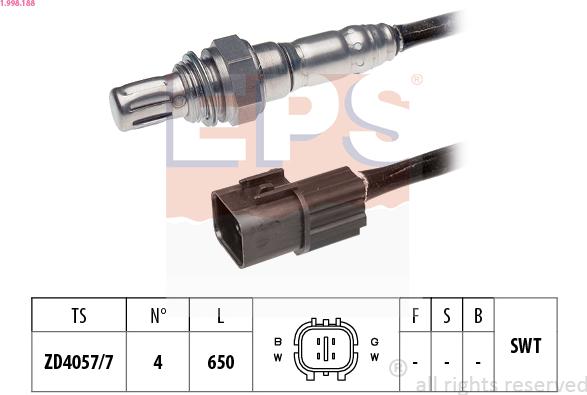 EPS 1.998.188 - Lambda zonde www.autospares.lv