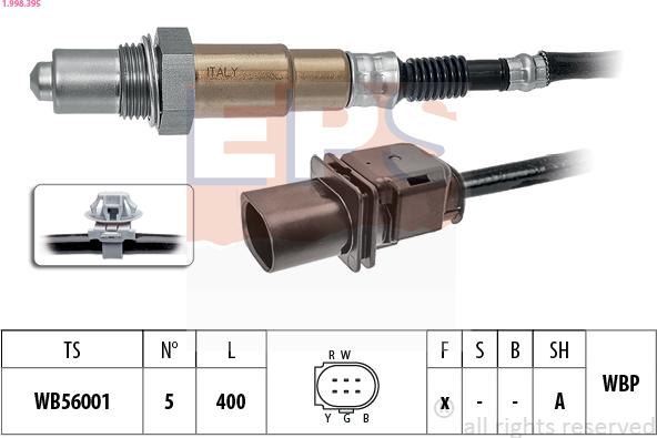 EPS 1.998.395 - Lambda zonde autospares.lv