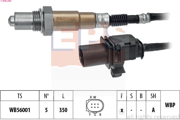 EPS 1.998.390 - Lambda zonde autospares.lv