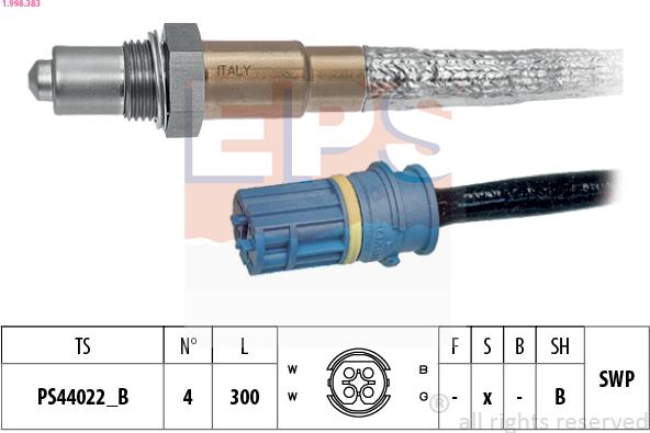 EPS 1.998.383 - Lambda zonde autospares.lv