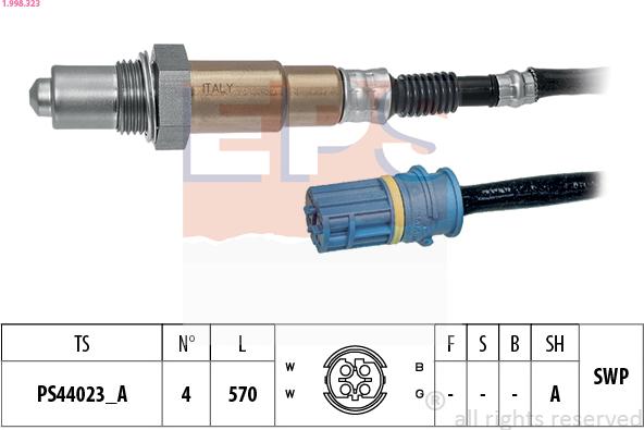 EPS 1.998.323 - Lambda zonde www.autospares.lv