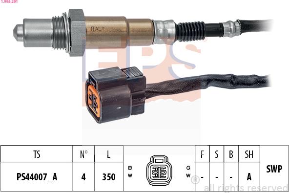 EPS 1.998.291 - Lambda zonde autospares.lv